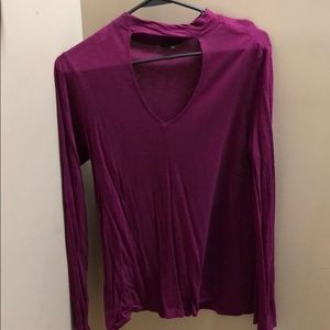 Express keyhole long sleeve shirt